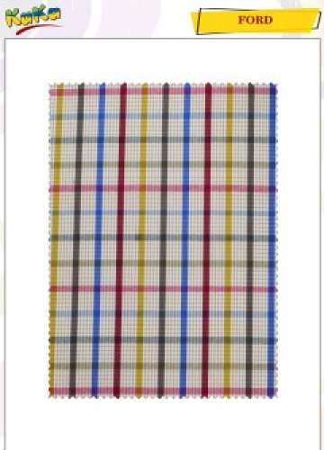 FORD checks pattern Uniform shirting fabric 