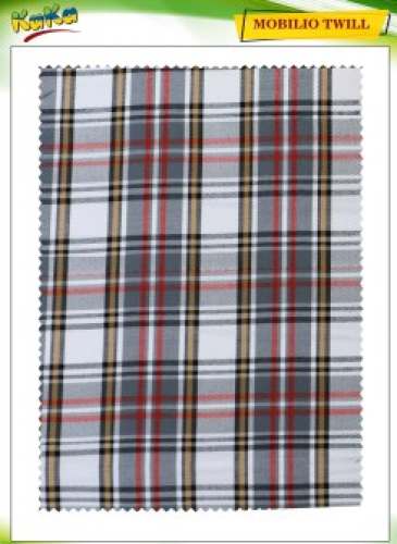 Mobilio Twill Small checks shirting uniform fabric