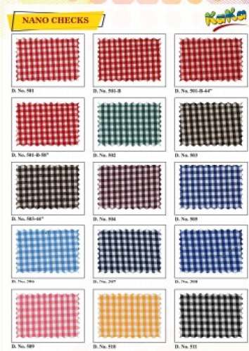 small checks shirting uniform fabric
