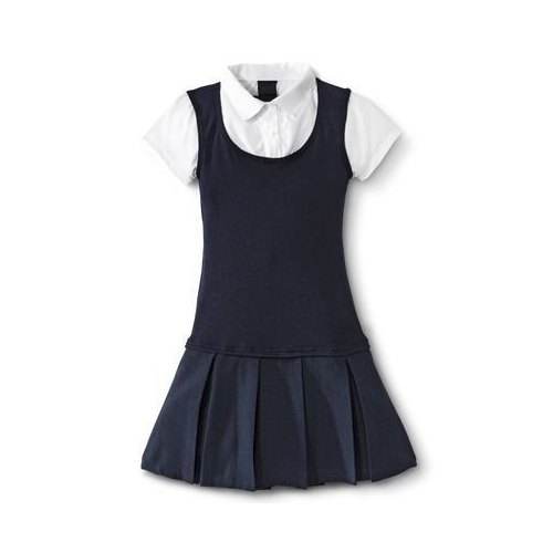 Girls School Uniform Frock by Raj Cloth Stores