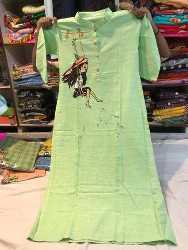 Beautiful Hand work Muslin Kurti 