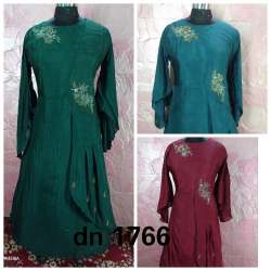 Long Hand work Gown Style Kurti 