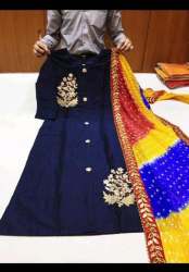 Party wear  Muslin silk with Gota Patti Dupatta 