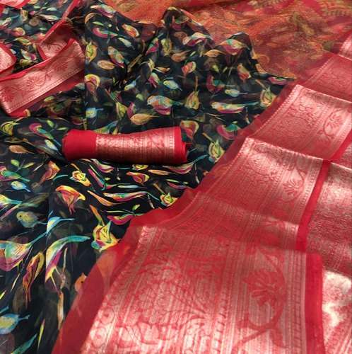 Beautiful Digital Printed Organza saree