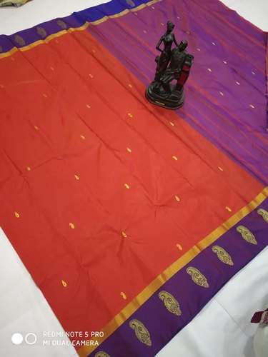 Festival wear Pattu Plain Saree