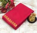 Plain Mysore Crepe silk saree thumb 1