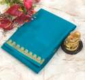 Plain Mysore Crepe silk saree thumb 2