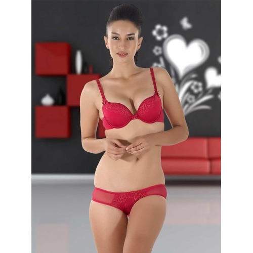 Bikini Secret Love Red Ladies Lycra Bra Panty Set, Plain at Rs 72/set in  New Delhi