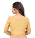 Creame Plain Lycra Readymade Blouse  thumb 1