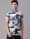 Half Sleeve Mens Printed Shirt by Deltin Hub  thumb 1