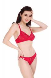 Red Panty Set For Ladies