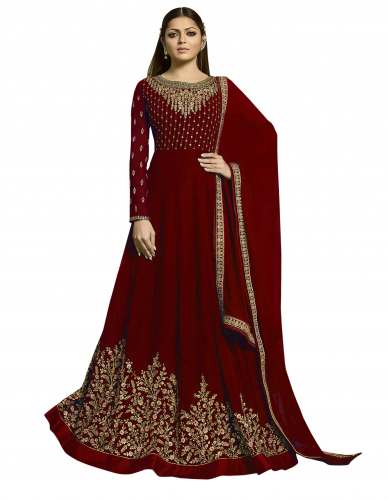 DESIGNER SALWAR SUIT (F1330-MAROON) by nancy enterprise