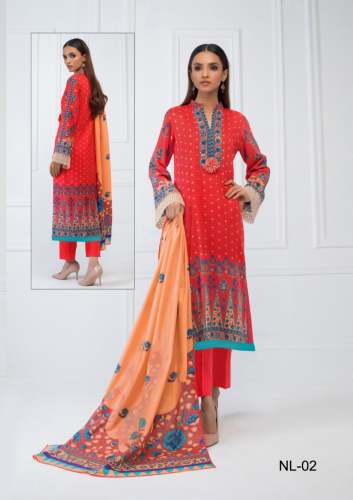 Designer Cotton Unstitch Dress Material