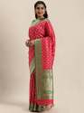 Women's Banarasi silk pure zari saree thumb 2