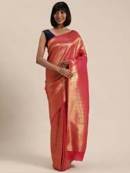 Women's red kanjivaram pure silk saree
