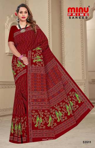 Green Chilly Vol-1 Saree (Malai Cotton) by Minu by Manini Fashions