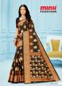 Minu Tant Black Saree by MINU thumb 4