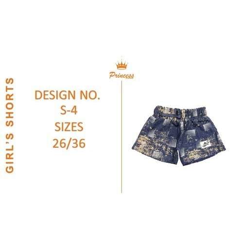 Girls Printed Hoisery Shorts by Huria Brothers