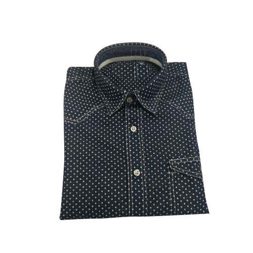 Mens Dot Print Full Sleeve Shirt  by Mega Fashions Private Limited