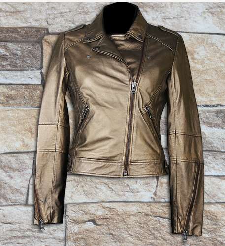 Copper Shining Leather Jacket by Euro Leder Fashion Limited