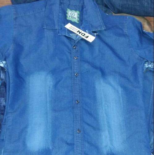 Faded Blue Denim Shirt