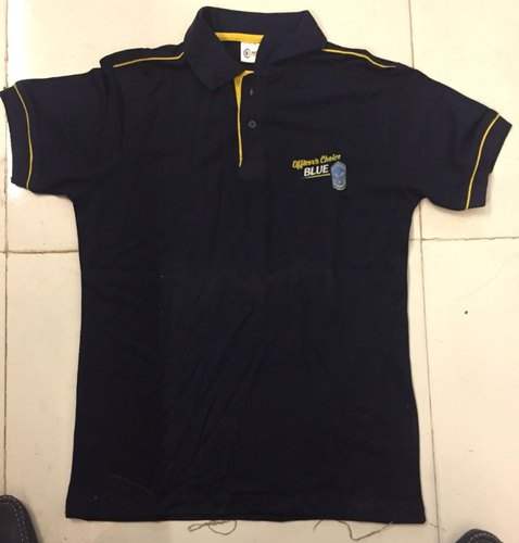 Black Collar T shirt For Mens by Ninex Apparels