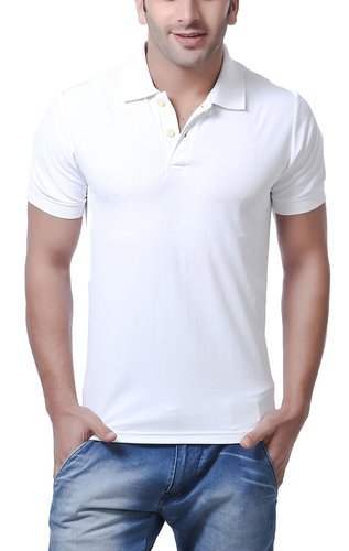 Mens White Polo T shirt  by Ninex Apparels