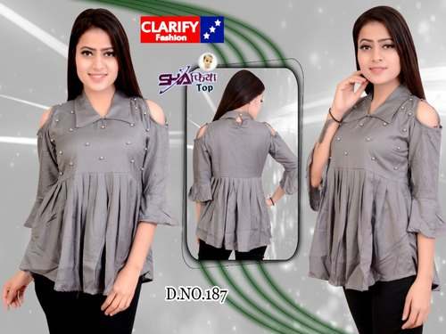 Fancy Ruffle Top For Ladies by Clarify Fashion