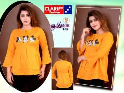 Yellow Mickey Printed Ladies Top