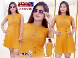 Yellow One Piece Dress For Ladies
