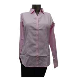 Baby Pink Formal Cotton Shirt For Ladies