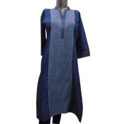 Denim Long Kurti For Ladies