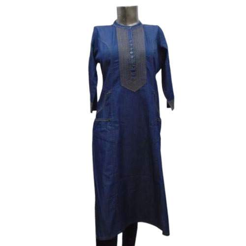 Denim Trendy Long Kurti 