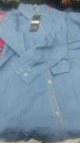 Fancy Denim Silk Shirt