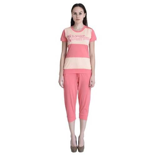 Pink Trendy Ladies Night Suit by Delisha Enterprises
