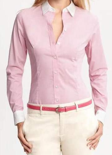 Baby Pink Ladies Formal Shirt