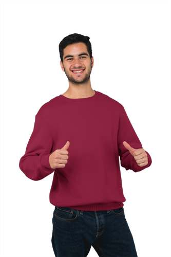 Cotton Mens Maroon Sweatshirt