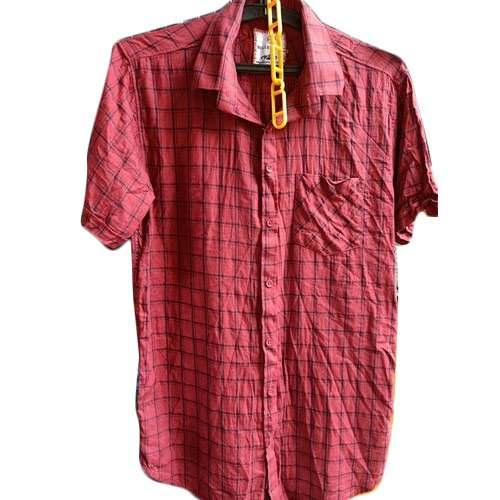 Check Casual Red Mens Shirt by Sammi Garments