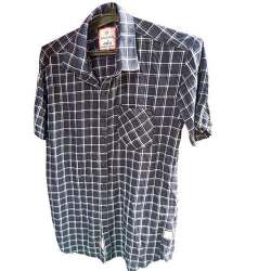 Half Sleeve Mens Check Shirt