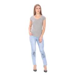 Sky Blue Denim Jeans For Girls by ACJ Mart Private Limited