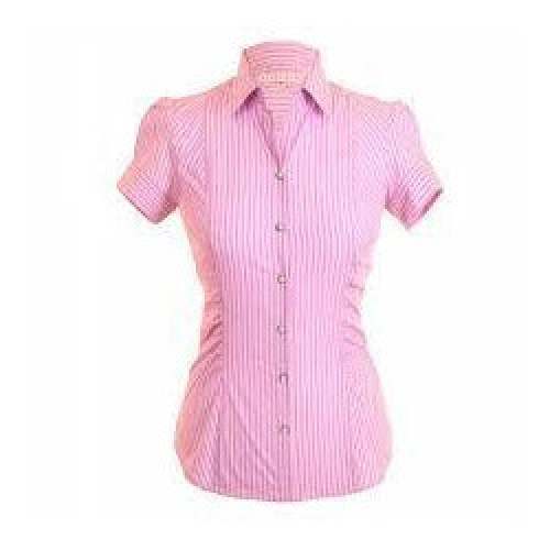 Light Pink Ladies Striped Shirt by Aleeza Enterprises