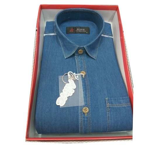 Mens Fancy Denim Shirt by GANESH CREATION