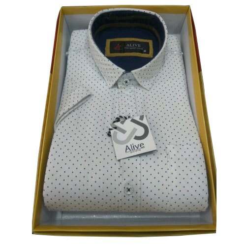 White Printed Mens Shirt by GANESH CREATION