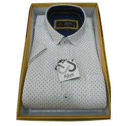 White Printed Mens Shirt