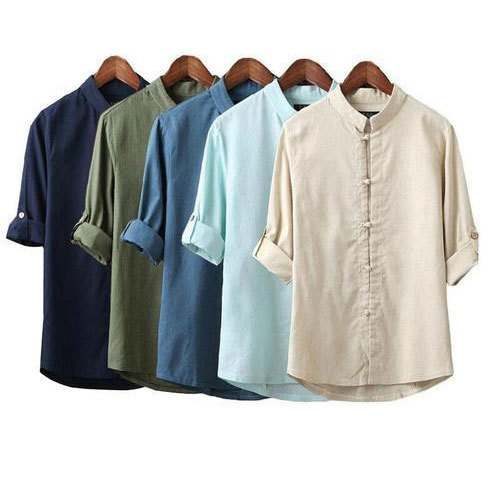 Casual wear Plain Linen Men Shirt by Rk Enterprises