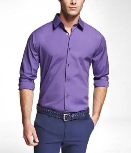 Mens Plain Semi Formal Shirt  by Gold Apparel