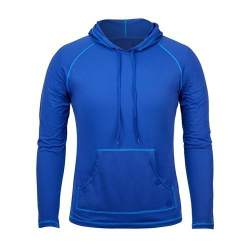 Mens Blue Pocket Hoodies