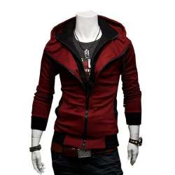 Mens Party Wear Maroon Plain Hoodies
