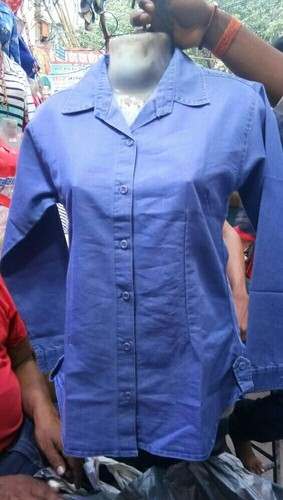 Plain Denim Shirt For Ladies
