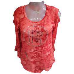 Red Girls Printed Top